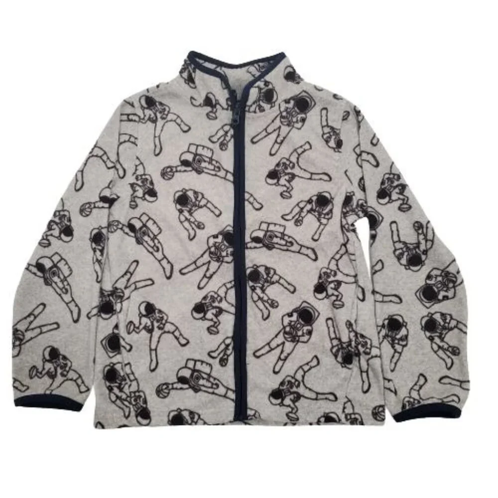 OshKosh B'Gosh Kids Boys Astronaut Full Zip-Front Fleece‎ Cozy Jacket Size 8